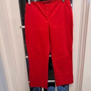 Club Monaco Women’s Red Pants Sz 10 Flat Front, Size Zip